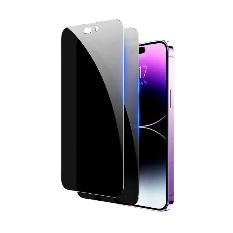 Protector de pantalla de vidrio templado 9H antiespía para IPhone, 14 Pro Max, 13, 12 Mini, 11 Pro, 15, 7, 8Plus, X, XR, XS Max, 2 unidades - imagen 3