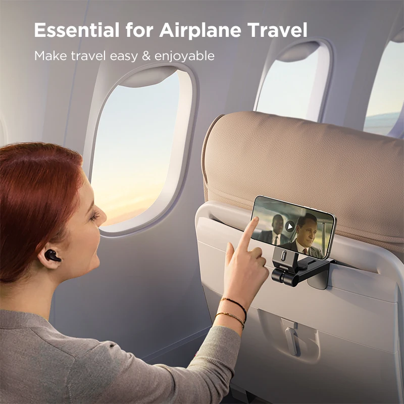 Joyroom-soporte magnético para teléfono en avión, montaje de rotación Flexible para iPhone, manos libres, elementos esenciales de viaje - imagen 5