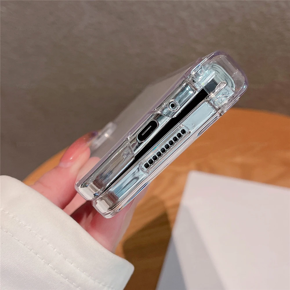 Funda plegable de PC dura transparente con bisagra para Samsung Galaxy Z Fold 6 5 4 3 W24 W23 5G cubierta de teléfono de protección completa - imagen 5