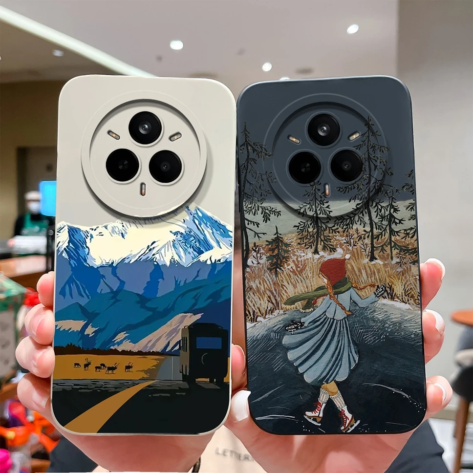 Funda de teléfono para Realme 14 Pro Plus Pro + 5G Pretty SweetGirl Funda protectora trasera de silicona suave para Realme14Pro + Funda Capa