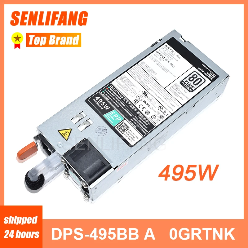 Fuente de alimentación de servidor para R430, R530, R630, R730, D495E-S1, 2FR04, 0, GRTNK, 100% W, completamente probada, 495