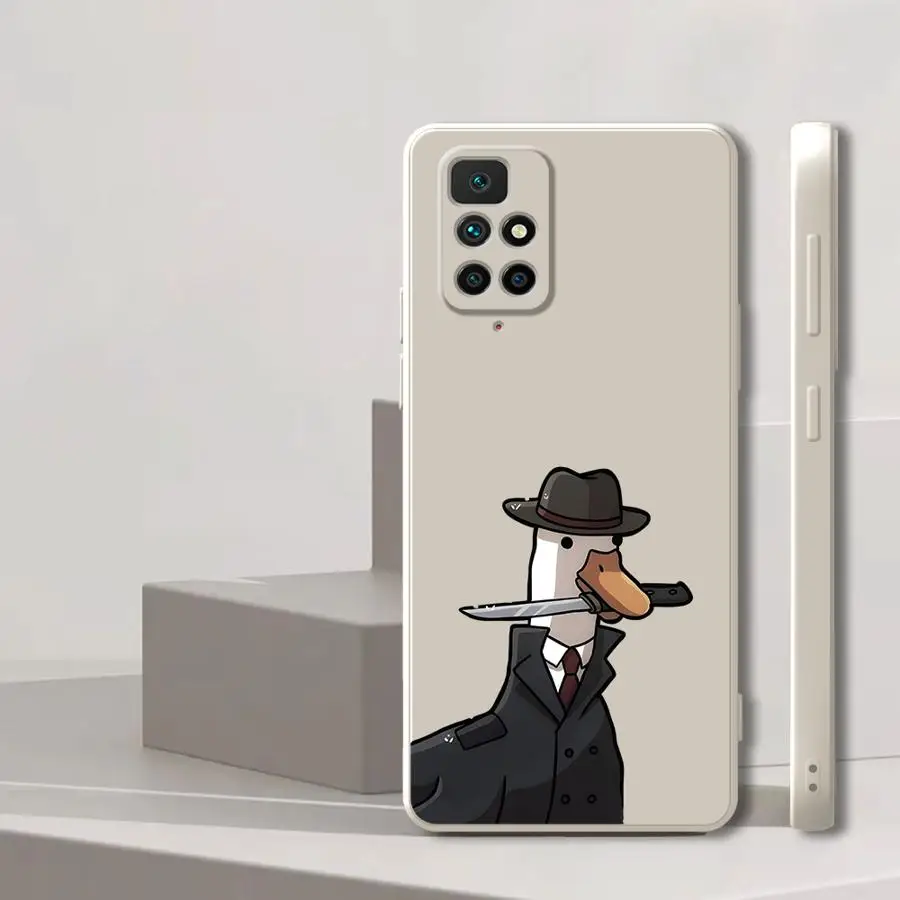 Funda de pato y gato de dibujos animados para Xiaomi Redmi A3x 14C A2 A1 13C K60 9 8 10 12C K40 funda suave - imagen 2