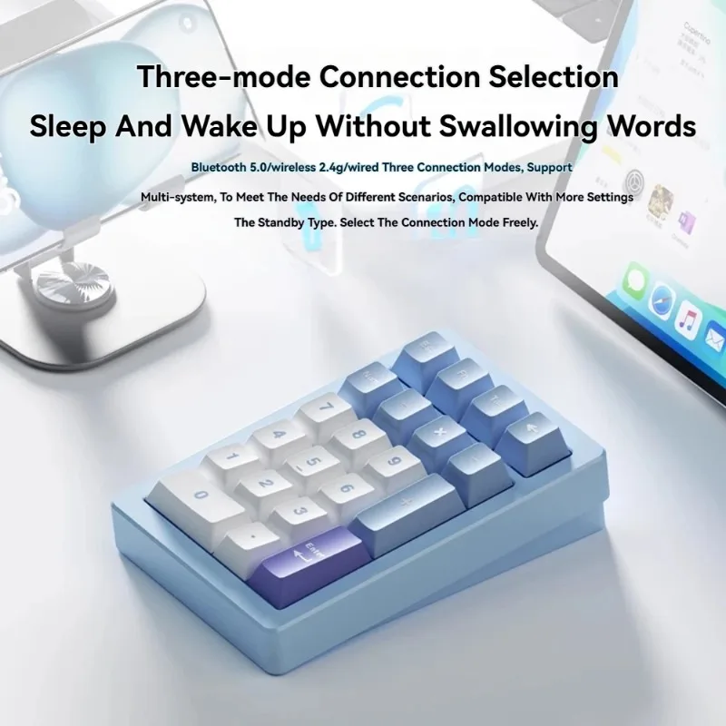 PANDA20 V2 Mini kits de teclado numérico único de aluminio junta inalámbrica de 3 modos intercambiable en caliente RGB juego personalizado Teclado mecánico regalos de Pc - imagen 2