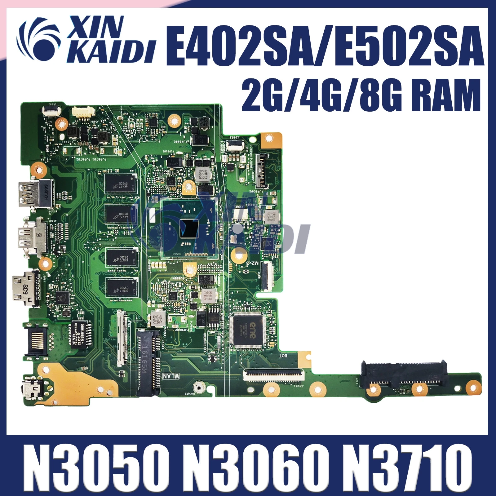 Para placa base de ordenador portátil ASUS E402NA placa base Vivobook E402N F402NA L402NA X402NA CPU N3350 N4200 N3450 2GB 4GB RAM 100% prueba