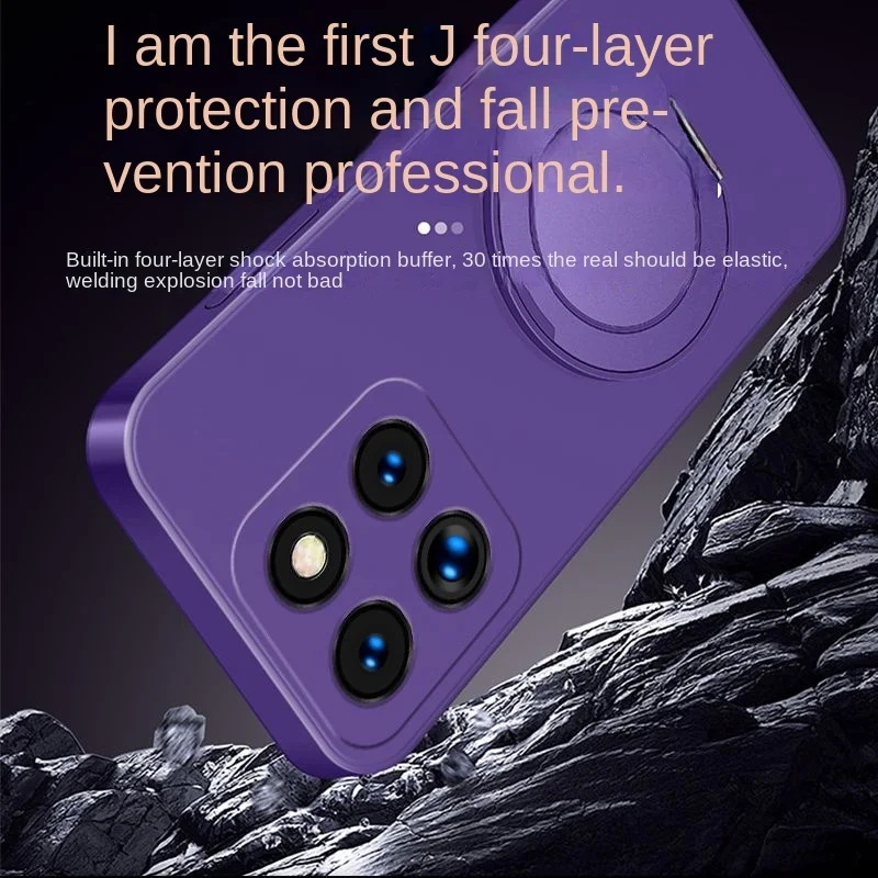 Funda esmerilada mate de carga inalámbrica Magsafe para Xiaomi 14 13T 15 14T Pro poco f7 ultra x7 pro cubierta de soporte de silicona líquida - imagen 4