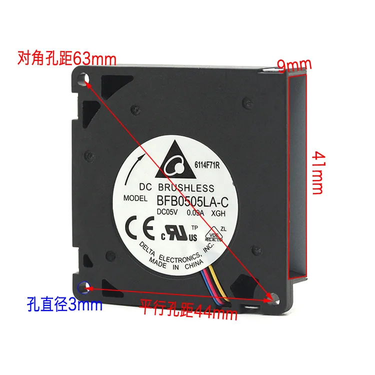 Original para Delta bfb0505la-c 5V 0.09A 5010 ventilador de turbina lateral 5cm/cm ventilador - imagen 5