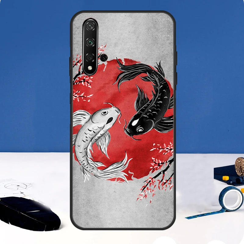 Funda Koi Fish Yin Yang para Huawei Nova 9 10 SE 3i 7i 8i 11i 12i Y60 Y61 Y70 Y72 Y73 Y90 Y91 P20 P30 P40 Lite - imagen 4