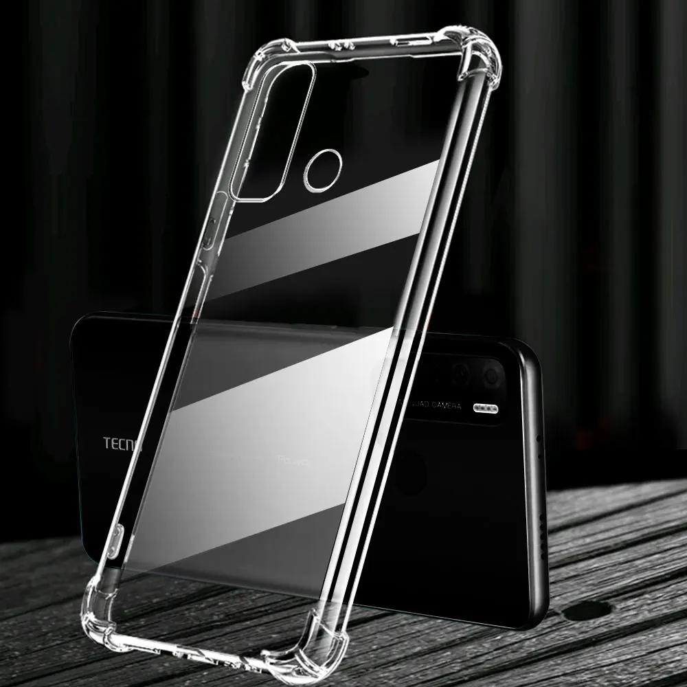 Funda de teléfono Airbag a prueba de golpes para Tecno Pouvoir 4 Pro, funda de silicona suave transparente para Tecno Pouvoir4 LC7, funda trasera - imagen 2