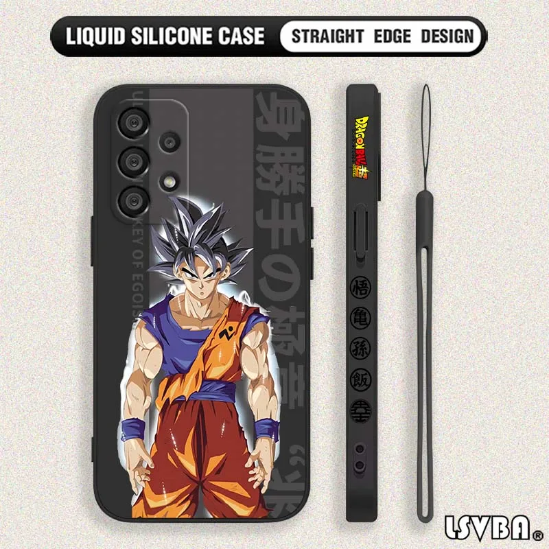 Funda de moda d-dragon Ball Saiyan para Samsung Galaxy A71 A55 A54 A53 A51 A16 A15 A06 5G, funda de teléfono con cuerda izquierda líquida - imagen 3