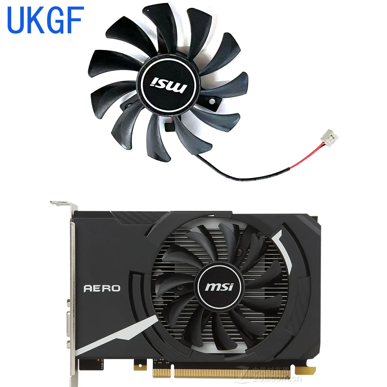 Ventilador HA8010H12F-Z GTX 1030 de 75MM y 2 pines para refrigeración de tarjetas gráficas MSI Geforce GTX 750Ti 750 N740 GTX730 GTX740 R7 250