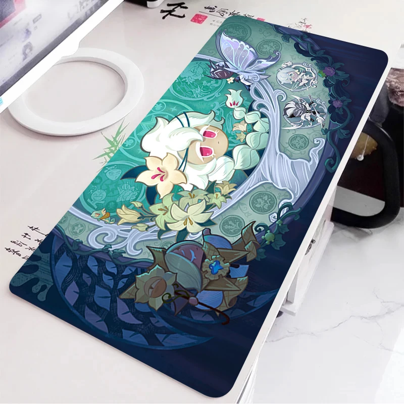 Alfombrilla de ratón grande C-Cookie Run Kingdom, alfombrilla de escritorio de Anime, accesorios para PC, alfombrilla de ratón para juegos de ordenador, alfombrilla de ratón suave Kawaii - imagen 4