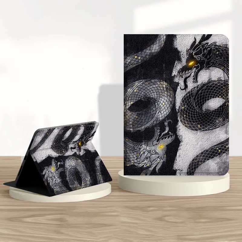 Arte Retro dragón serpiente fresca para Honor Tab Pad MagicPad Tablet 6 7 8 9 10 13 V7 V8 X8a X9a X9 X8 GT GT2 Pro funda para tableta - imagen 5