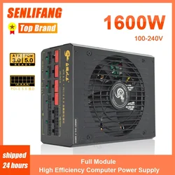 Fuente de alimentación ATX 1600 para PC, ventilador de 14MM, 3,0 W, compatible con CPU Dual, PSU, profesional, para videojuegos y deportes electrónicos, PCIe 5,0