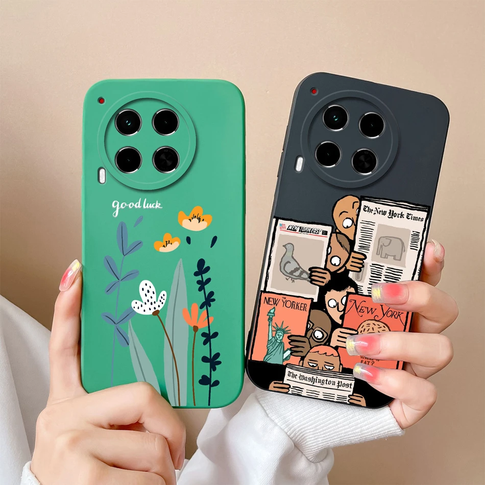 Funda para Tecno Camon 30 Pro Premier, diseño de moda, funda trasera de teléfono de silicona líquida suave para Camon30 30Pro 30Premier Coque Capa - imagen 2