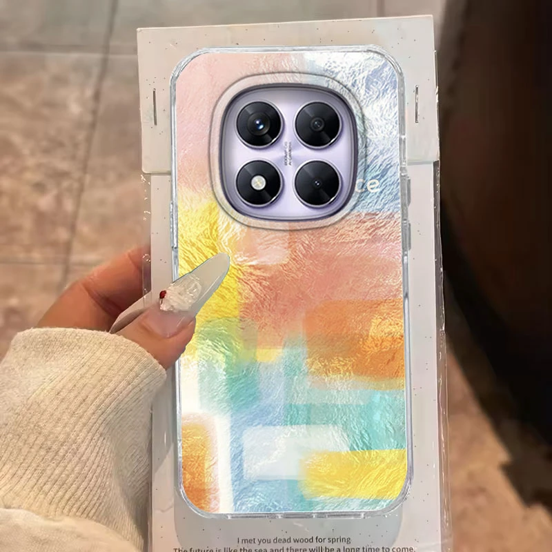 Funda para Redmi Note 14 Pro Plus 13 Pro 14S 14C 13C A3 Xiaomi 14T 13T Pro funda de teléfono patrón de rejilla rosa para bolsas traseras Redmi A5 - imagen 3