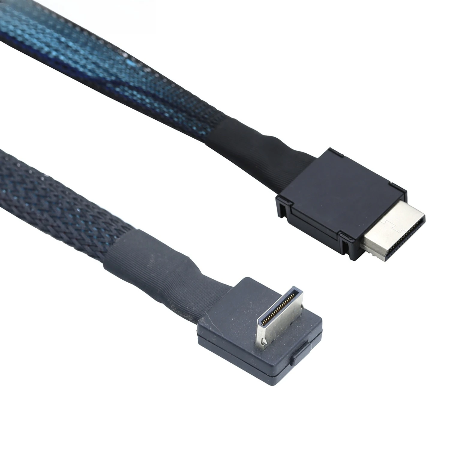 PCI-E Oculink SFF 8611 4I 42P a SFF-8611 4I Servidor de 90 grados Cable de conexión de alta velocidad Longitud opcional 0,5 M 1 M - imagen 2