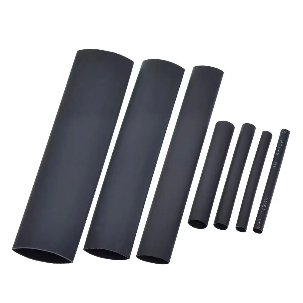 Tubo termorretráctil negro 2:1, Kit electrónico de bricolaje, 127 piezas, aislamiento de poliolefina, encastrado, tubos retráctiles, Cables y bañera - imagen 4