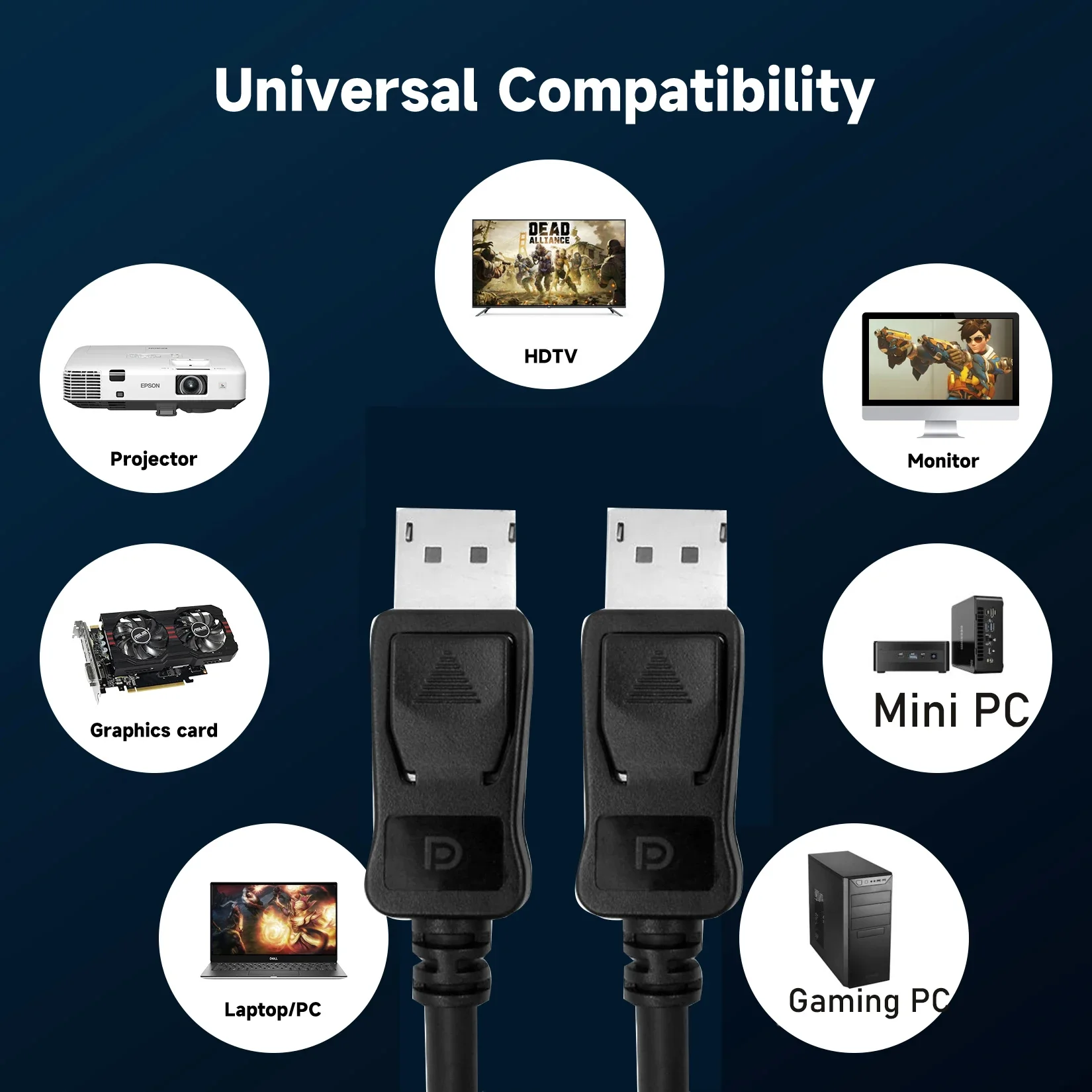 Cable DisplayPort 4K 60Hz para Monitor PC y Portátil - imagen 5