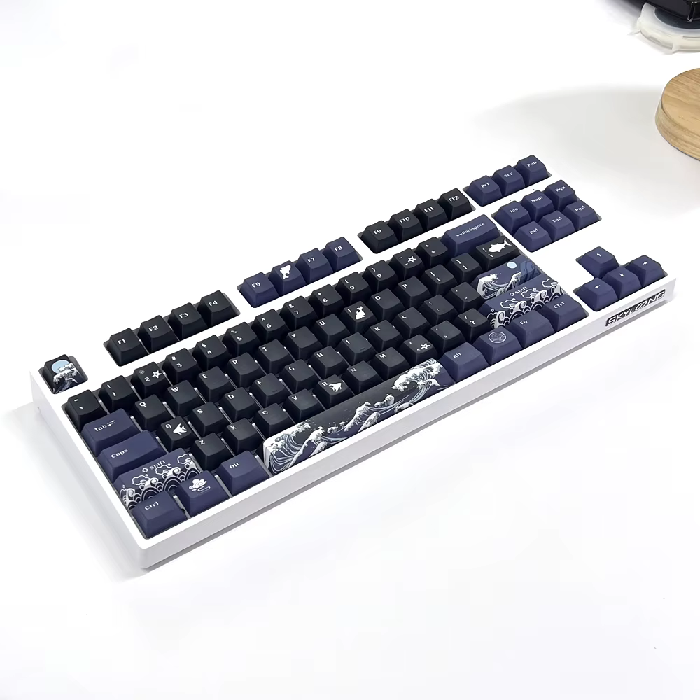 Keycaps Coral Sea MX – PBT negro con sublimación de leyendas en inglés - imagen 3