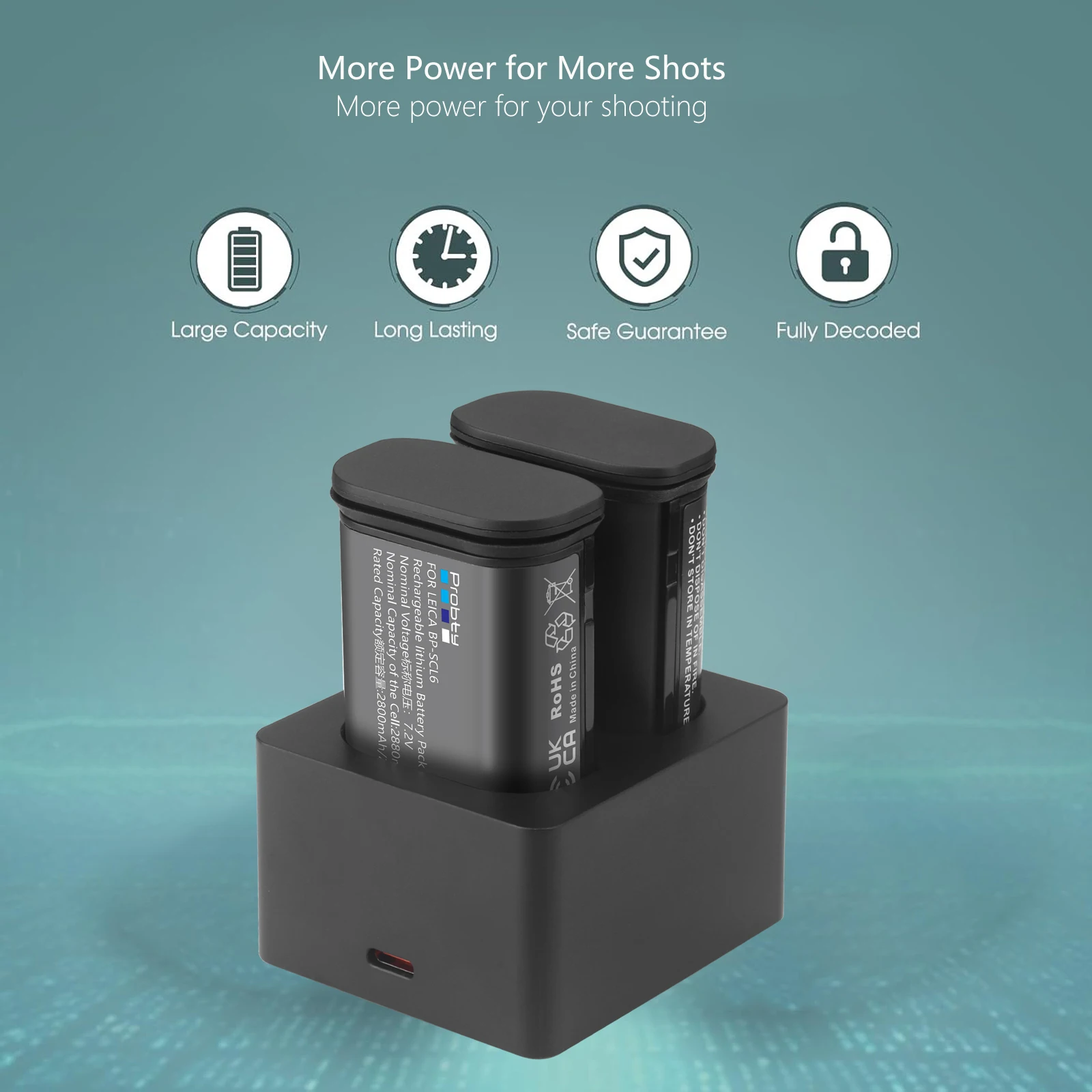 Cargador de batería BP-SCL6 para cámara Leica Q2 SL2 SL2-S Q3 SL3 SL3-S - imagen 4