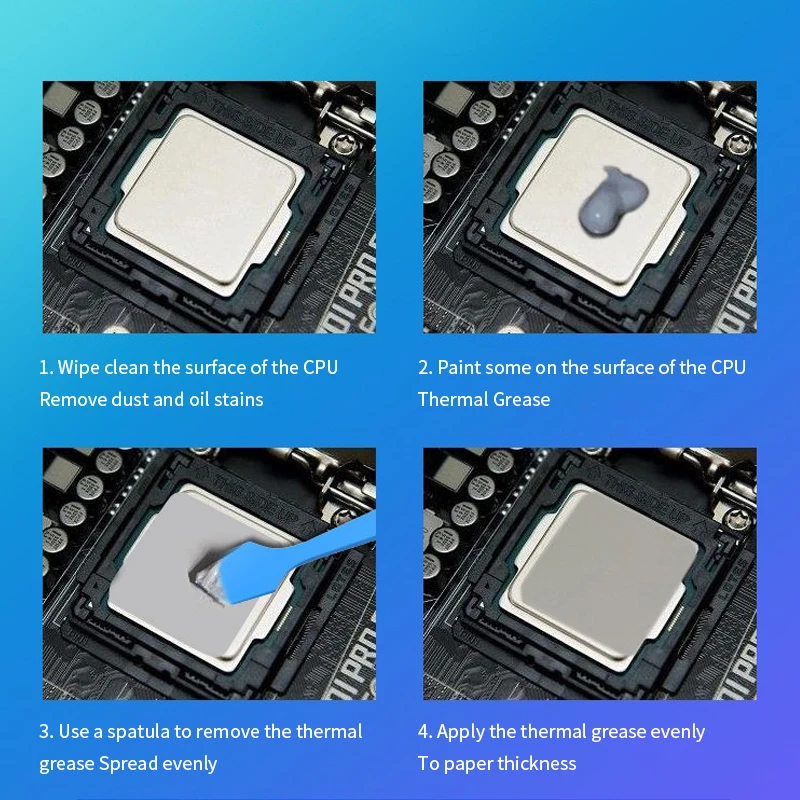 TEUCER PT-M25 25g CPU/GPU/portátil enfriamiento compuesto grasa de silicona conductora térmica 12W/m·K alta conductividad con raspador - imagen 3