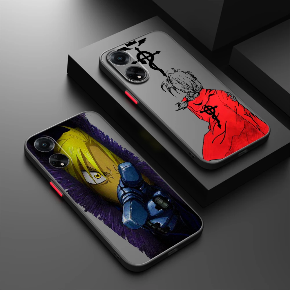 Fullmetal Alchemist Anime Movie translúcido esmerilado para OPPO X5 X3 A54S A5 A94 A16 A53S A57 A74 A72 A96 A98 A78 5G TPU - imagen 2