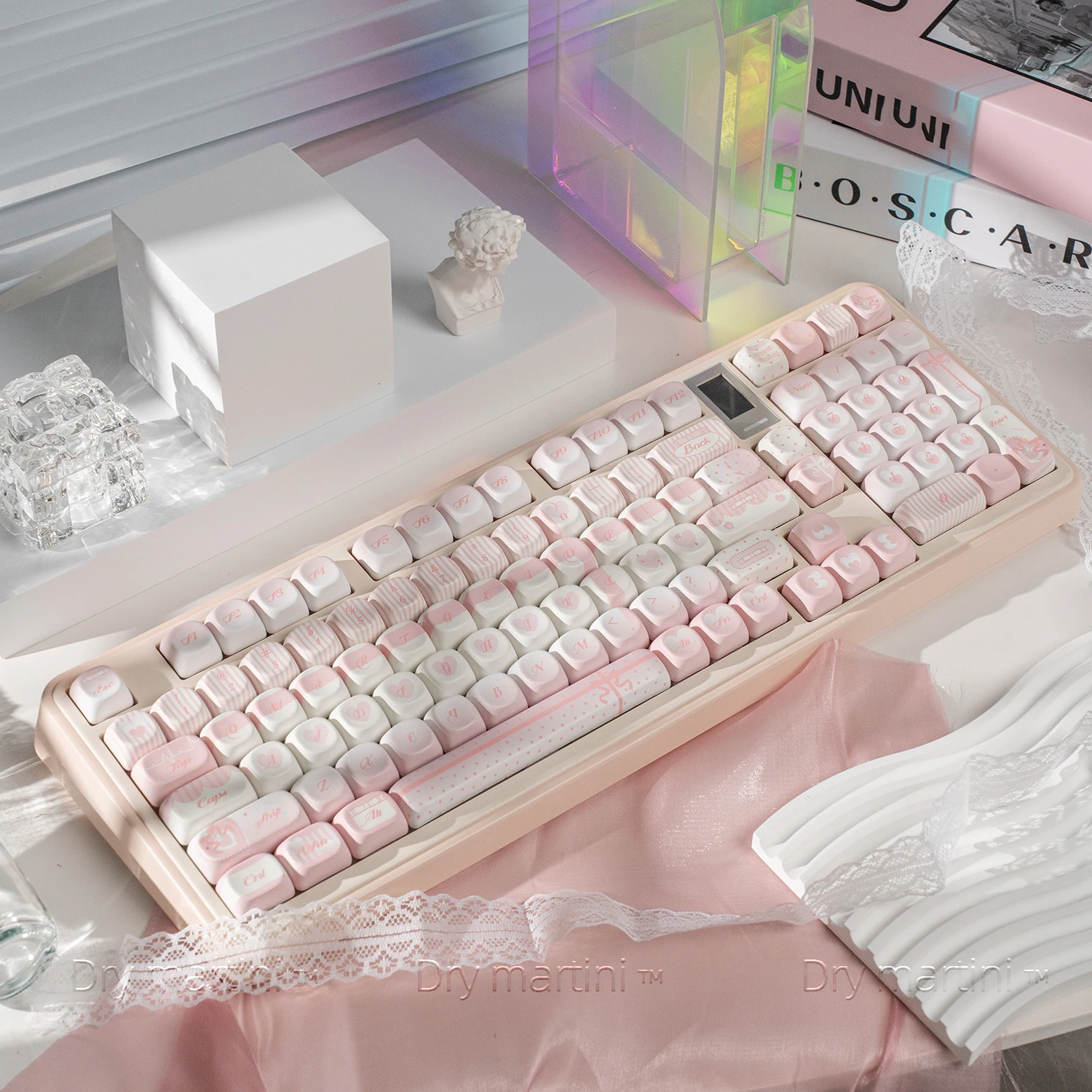 Teclas de regalo 131 teclas PBT rosa lindo AIlice Keycap teclado personalizado tapa MOA perfil tapa de tecla para teclado mecánico - imagen 5