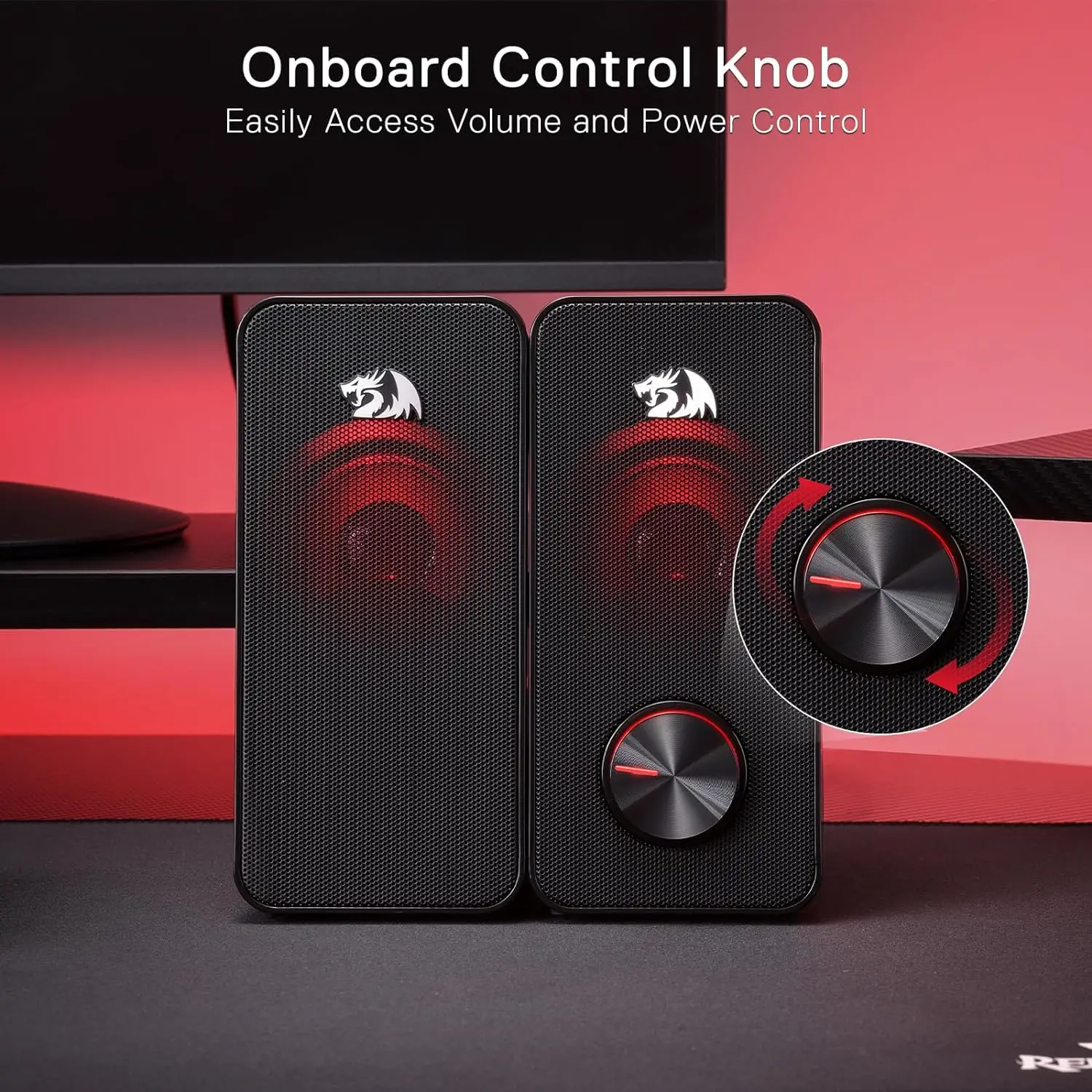 Redragon GS500 Stentor USB PC Gaming 2.0 canales estéreo ordenador de escritorio altavoz retroiluminación - imagen 5