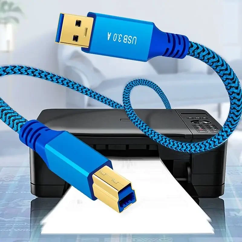 Cable de datos de impresora USB 3,0 A macho A B macho, ordenador de cobre puro, transmisión de alta velocidad, conexión de ordenador, puerto cuadrado de 0,3 m-3m - imagen 4