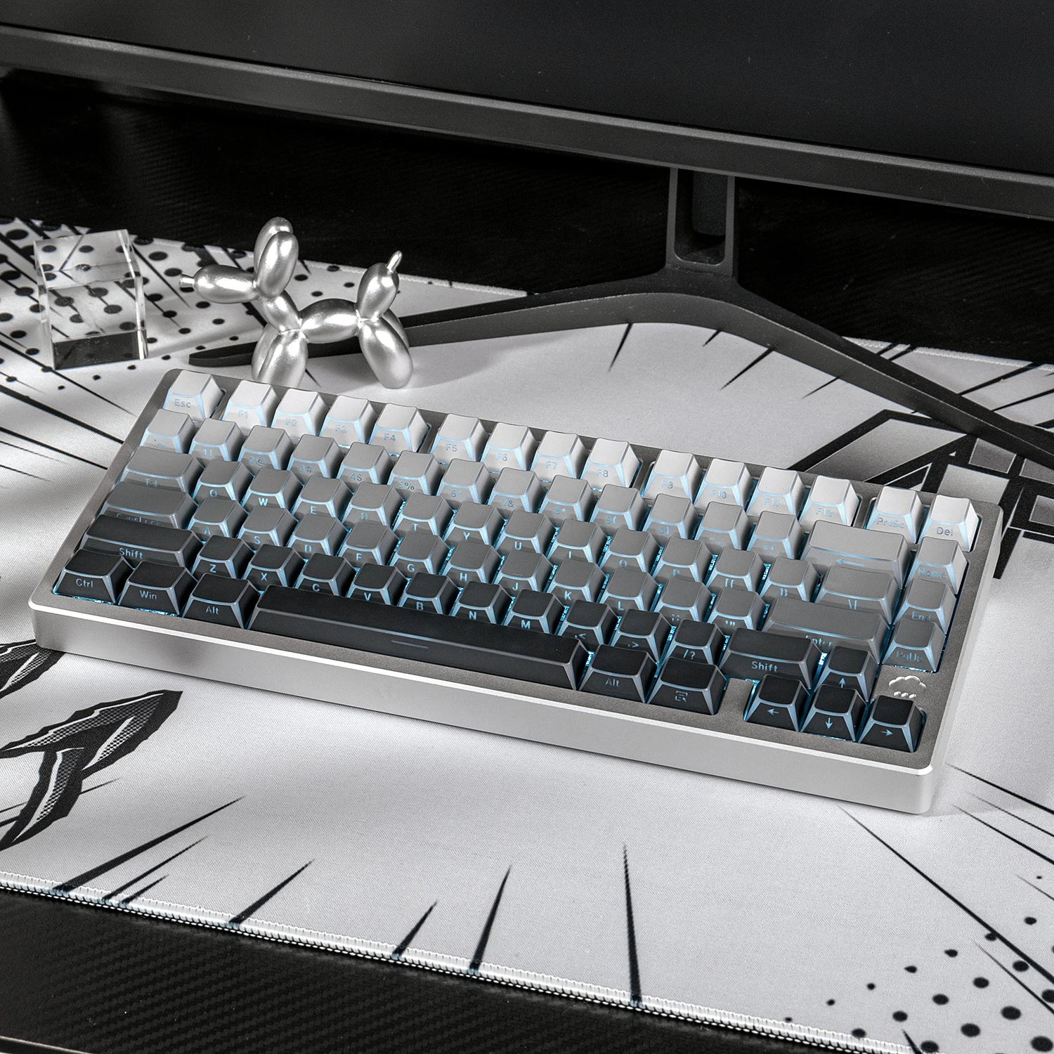 Teclas con borde en ángulo Polar Day, perfil de cereza, teclas PBT de doble disparo, brillo lateral a través de juegos de teclas para teclado mecánico MX - imagen 3