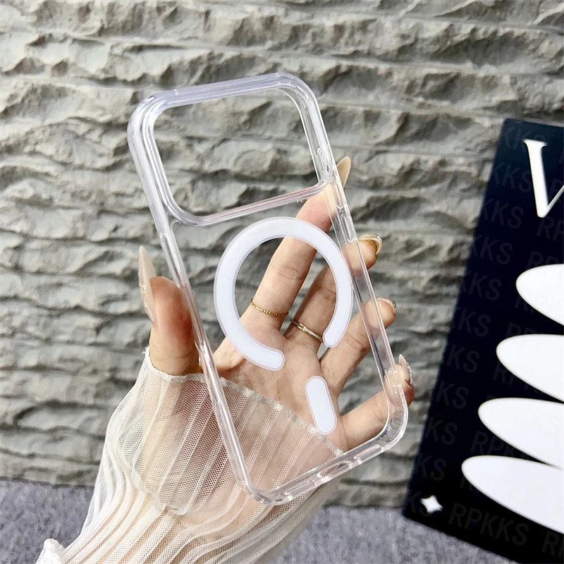 Funda Carga Inalámbrica Magnética iPhone Transparente Antigolpes - imagen 2