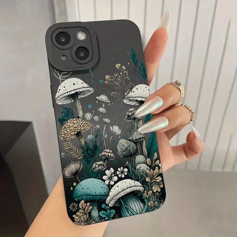 Funda de teléfono con estampado Floral y de setas para Xiaomi Redmi Note 14, Redmi Note 13, 12 Pro Plus, 5G, 12S, 11S, 10S, 14C, 13C, 12C - imagen 2