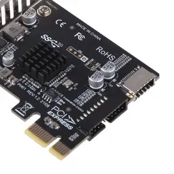 Tarjeta de expansión PCIe a USB 3.0 Type-E frontal