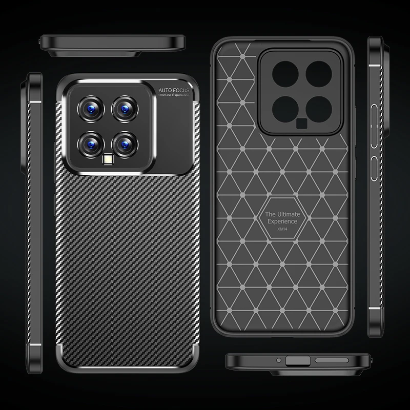 Para Xiaomi 14 funda para Xiaomi 14 funda de goma de silicona lujosa TPU funda protectora de teléfono para Xiaomi 14 funda a prueba de golpes - imagen 5