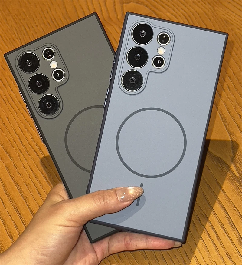 Funda de teléfono colorida magnética para Samsung Galaxy S26 Ultra, funda trasera bicolor para Galaxy S26 S25 S24 S23 Plus FE чехол - imagen 4