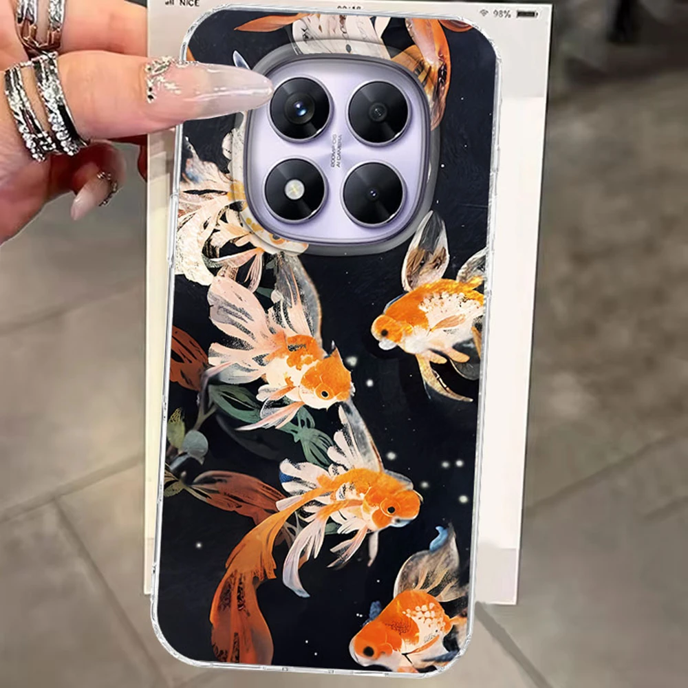 Hermosa funda de teléfono Luckly Koi Goldfish para Xiaomi Redmi Note 15 14 13 12 11 11S 10 10S 9 Pro 9A 13C 14C A3 A3X 9C A1 A2 - imagen 5