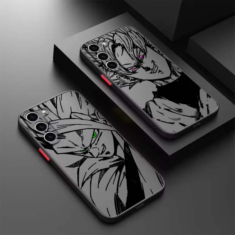 Funda de teléfono Anime d-dragon Balls Son Goku para Samsung Galaxy S25 S24 S23 S22 S21 S20 S10 S9 Ultra Plus FE 5G esmerilado translúcido