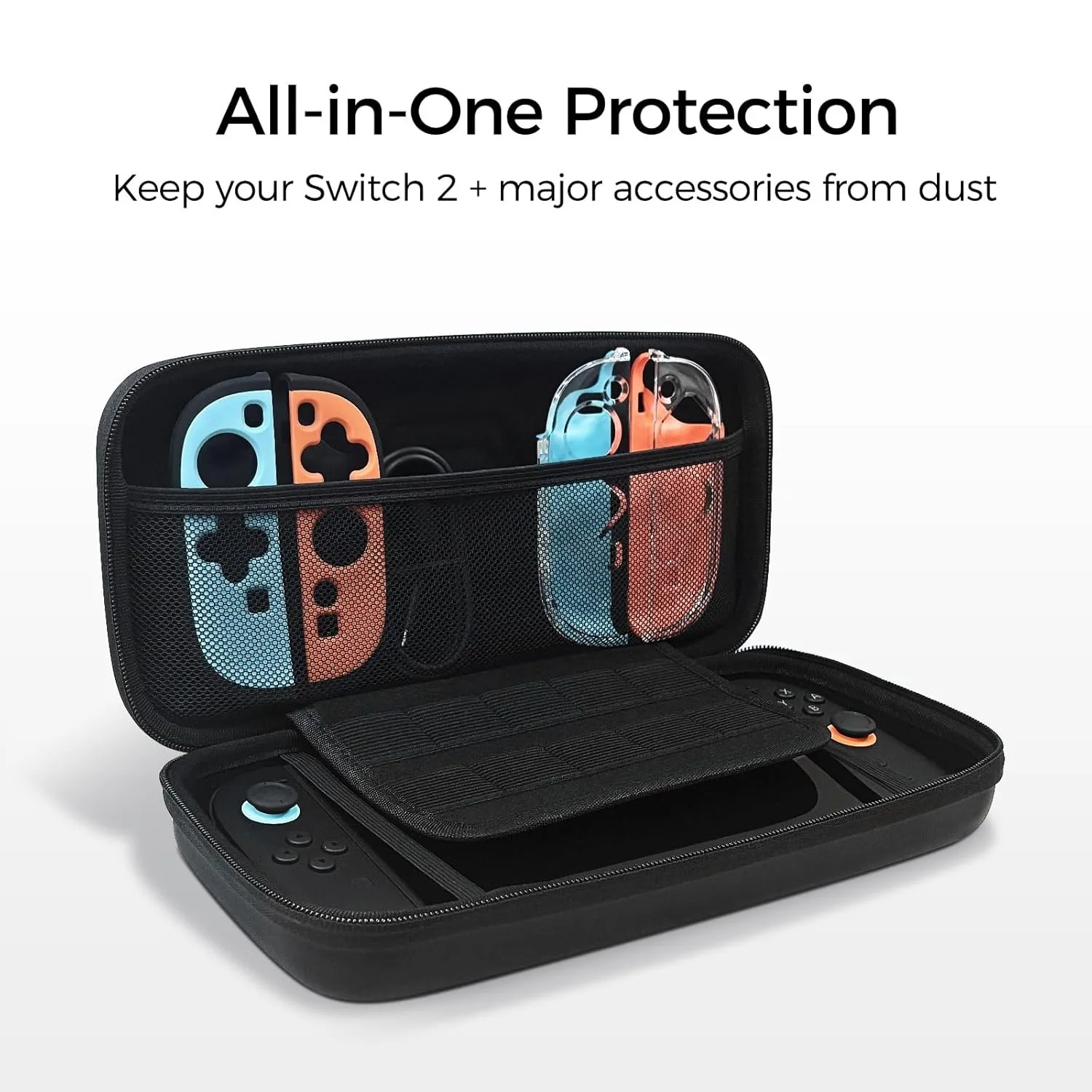 AKNES Bolsa de transporte Juego de funda protectora acoplable con paquete de protector de pantalla para consola de juegos Nintendo Switch 2 NS2 - imagen 3