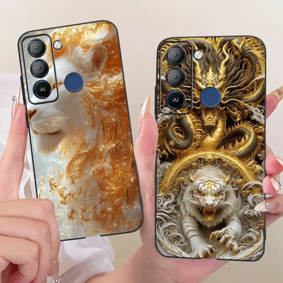 Funda para Tecno Pop 5 Lte, funda BD4 BD4i, funda de teléfono de silicona suave con dibujos de dragón a la moda para Tecno Pop 5 Pro Pop5 5P 5Lte - imagen 5
