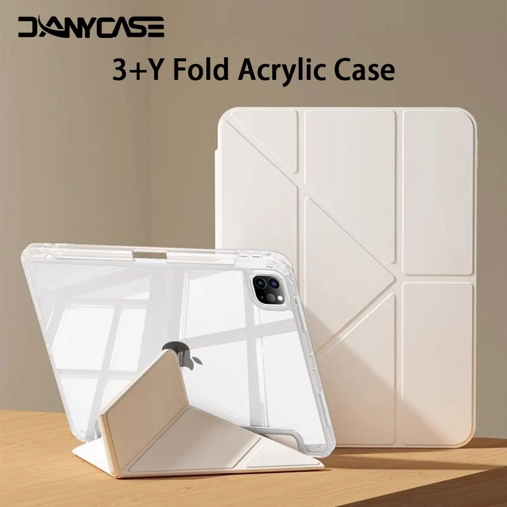 Para iPad Air 5 funda 2024 Air 6 11 iPad Pro 11 12,9 13 10 Gen 10,2 9th 8th 6th 5th 9,7 pulgadas Mini 7 6 funda inteligente con portalápices - imagen 2