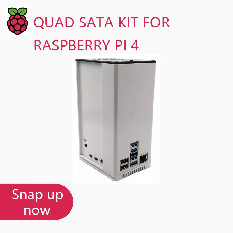 KIT QUAD SATA PARA RASPBERRY PI 4 Construye fácilmente su propio servidor de almacenamiento de red NAS KI