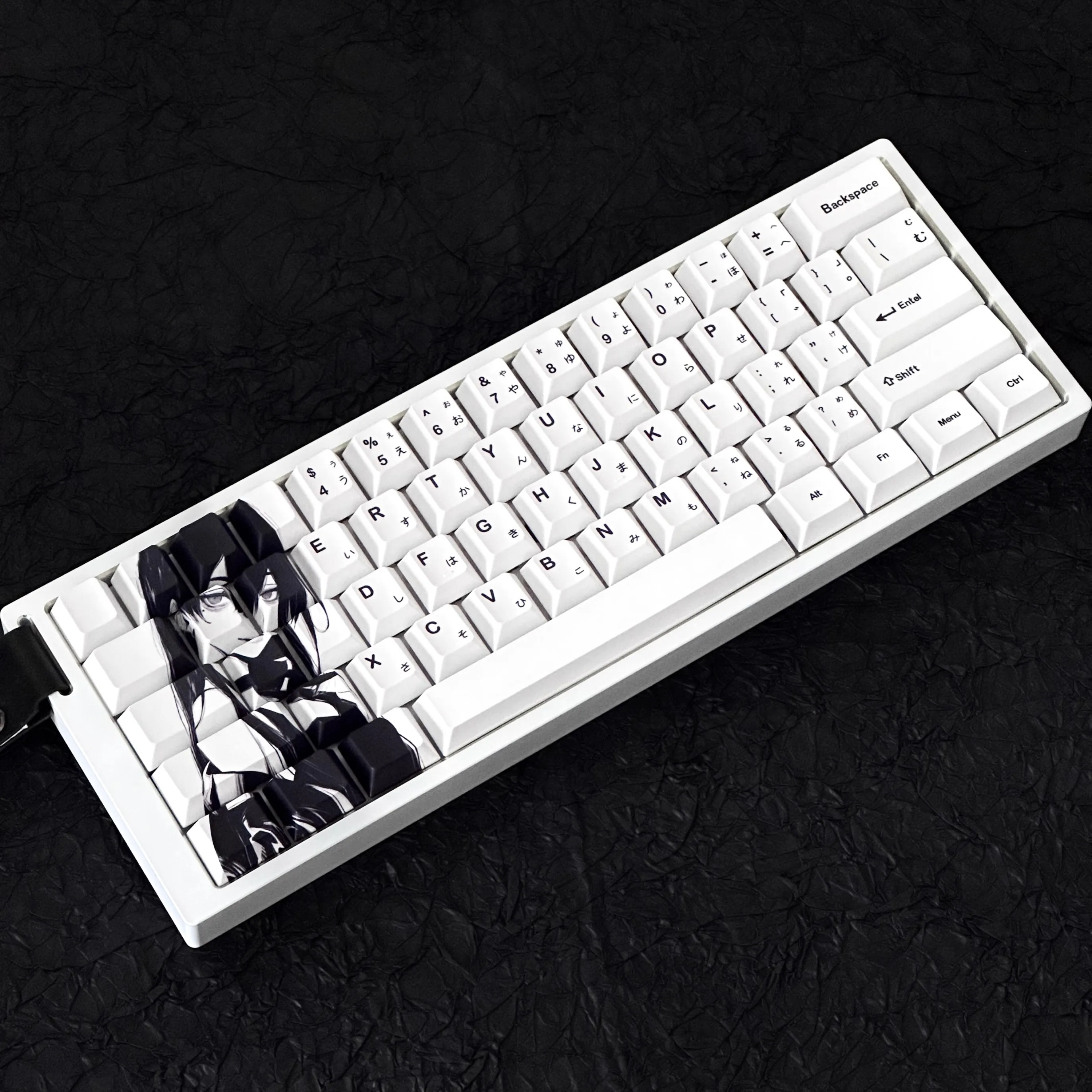 129 teclas minimalista blanco Anime japonés Keycaps PBT Cherry perfil Keycap para Mx switch Teclado mecánico Dye-Sub ISO Enter - imagen 4