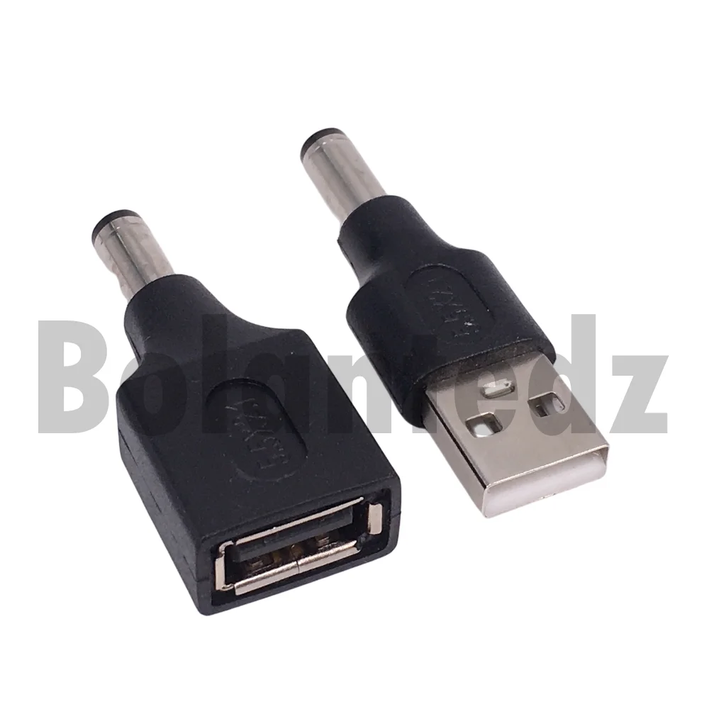 BolantedzUSB A a 5,5*2,1mm conector adaptador de conector CC para enrutador Mini ventilador altavoz DC 5,5x2,1mm macho a USB convertidor de enchufe de alimentación