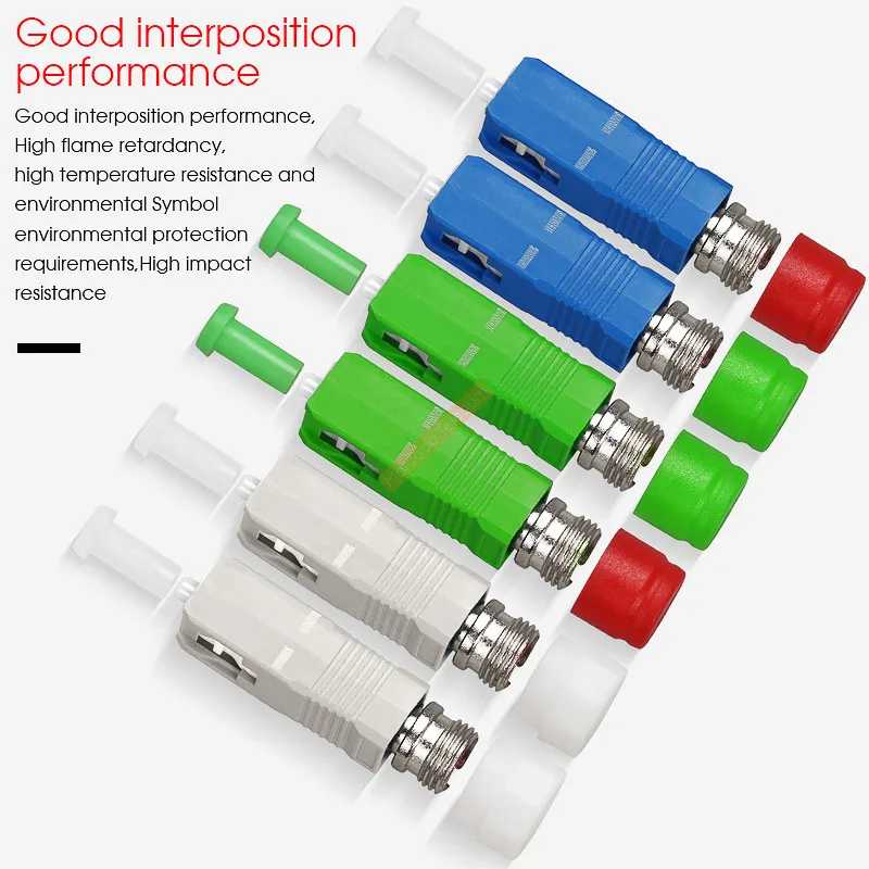 Adaptador de fibra óptica, acoplador de brida de junta de conversión, modo único FC hembra-SC, SC-FC macho - imagen 4