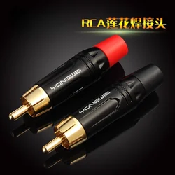 Conector RCA macho, conector de Audio, Terminal de auriculares para soldar altavoz, Cable de vídeo, micrófono, amplificador, sistema de sonido