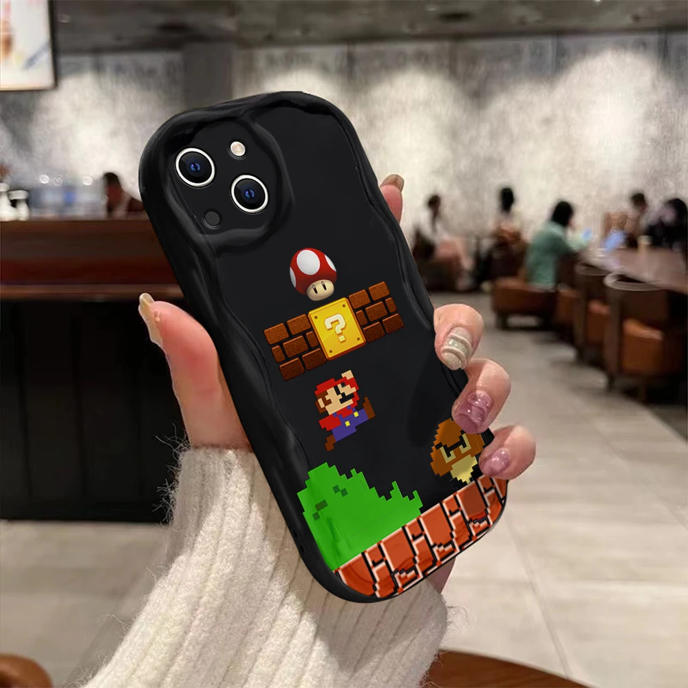 Funda de juegos de dibujos animados 3D Wave para iPhone 15 14 13 12 11 Pro Max Mini X XR XSMAX 8 7 6S Plus para Marios funda de silicona suave - imagen 3
