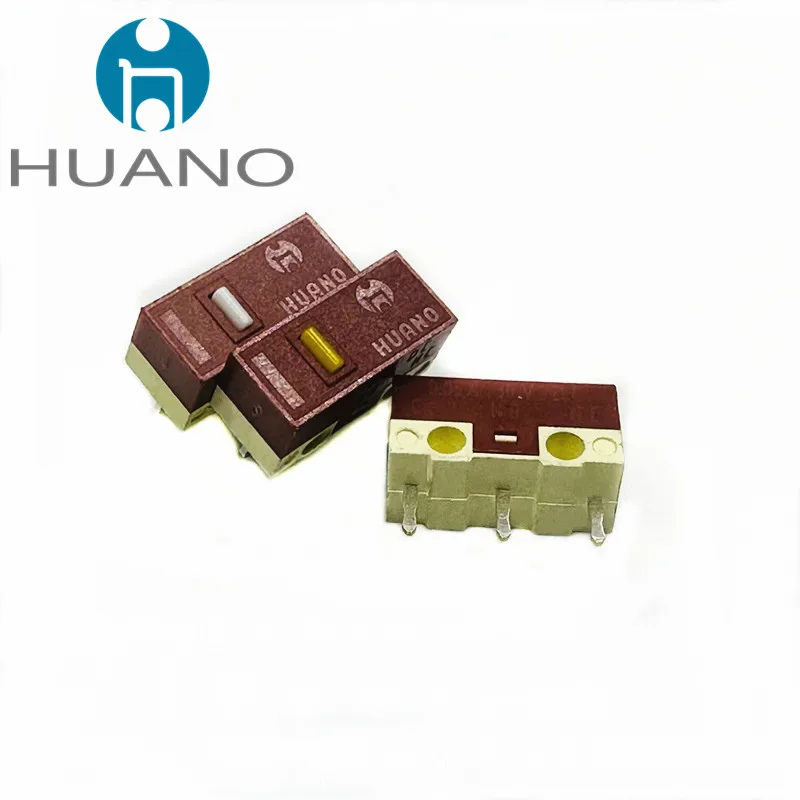 10 Uds nuevo producto HUANO Micro interruptor silencioso blanco 10 millones amarillo 20 millones clic en toda la vida ratón de ordenador Micro interruptor silencioso - imagen 4