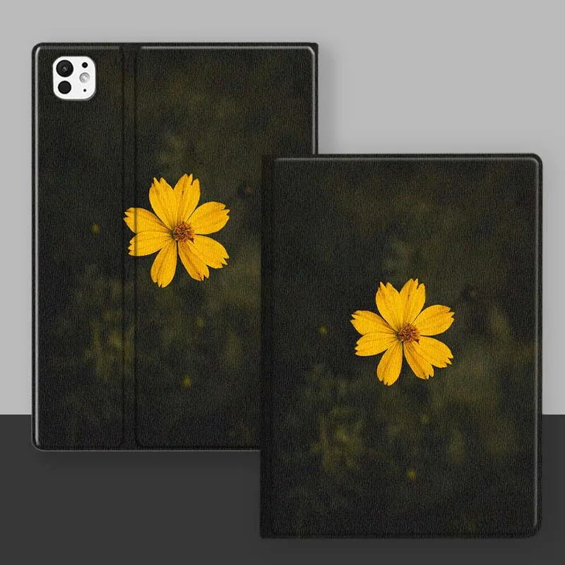 Hermosas flores de melocotón para iPad Pro Mini 1 2 3 4 5 6 7 7ta generación 12,9 10,5 13 11 7,9 8,3 M4 pulgadas funda para tableta - imagen 3