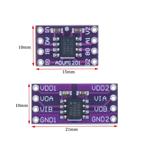 Aislador magnético MCU1201 ADUM1201ARZ, módulo optoacoplador de repuesto Compatible - imagen 2