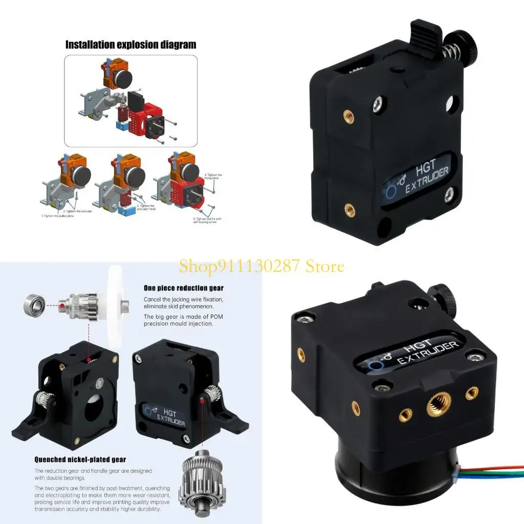 J1HC Impresora Parte All-in Gear HGT Dual Drive Extruser para Ender-3 Ender-6